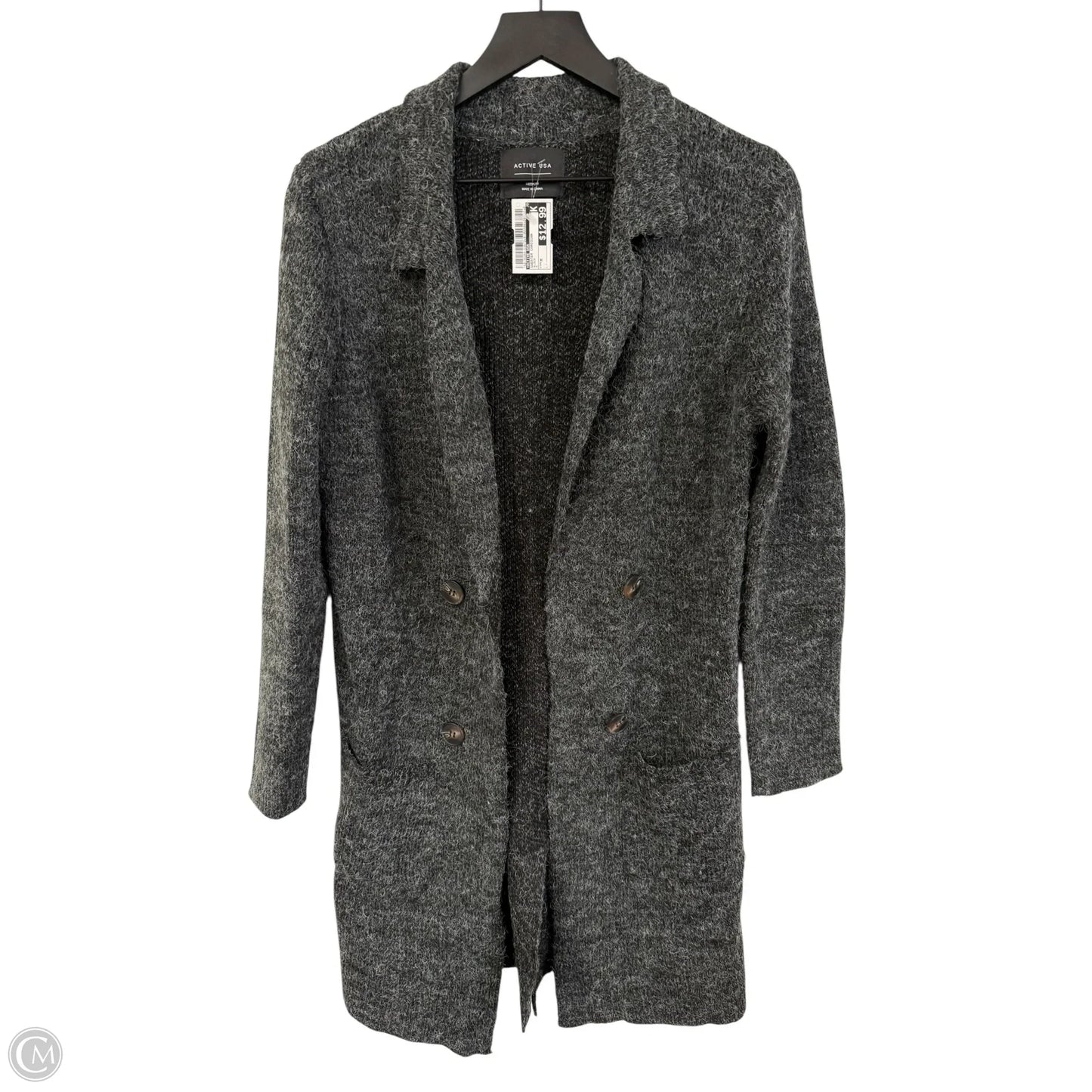 Sweater Cardigan By Active Usa In Black, Size: M
