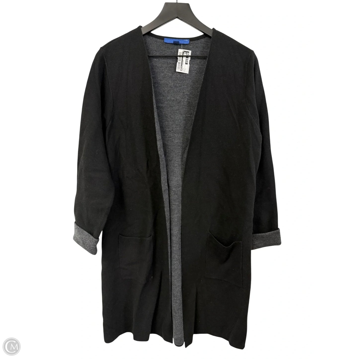 Sweater Cardigan By Apt 9 In Black, Size: L