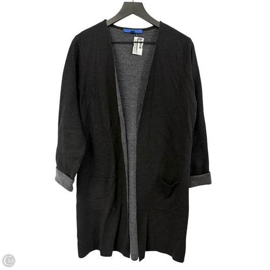 Sweater Cardigan By Apt 9 In Black, Size: L