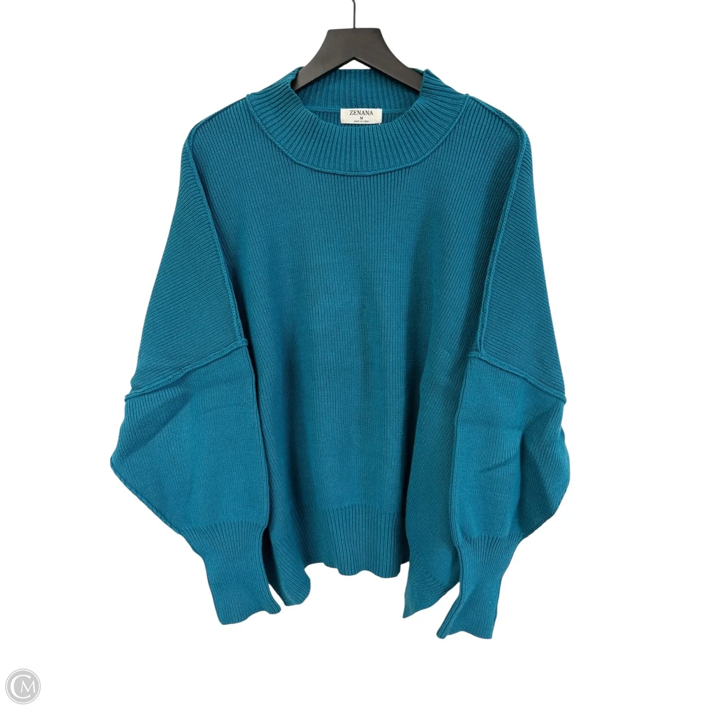 Sweater By Zenana Outfitters In Teal, Size: M