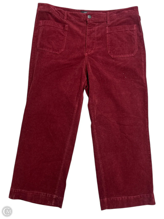 Pants Corduroy By Liverpool In Red, Size: 16