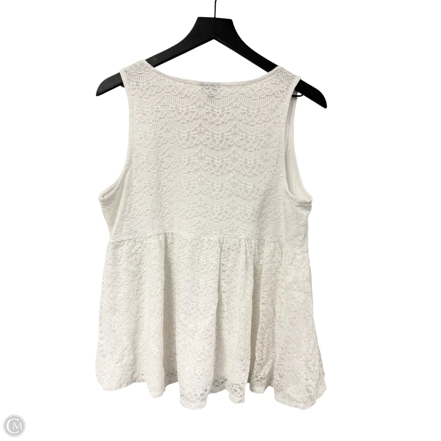 Top Sleeveless By Torrid In White, Size: 1x