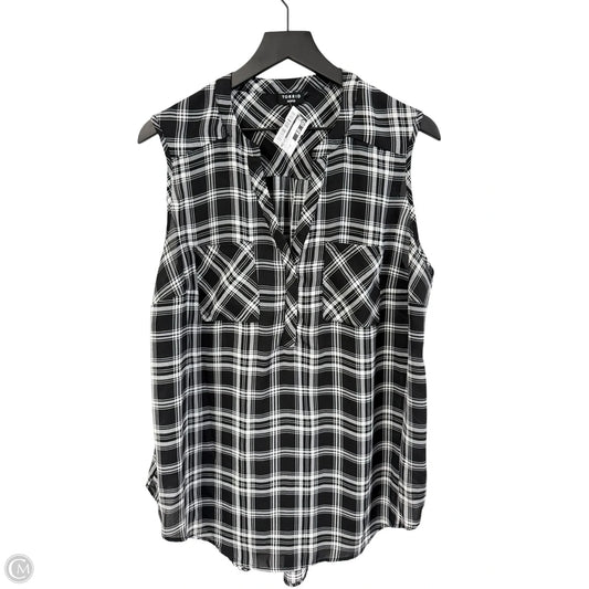 Top Sleeveless By Torrid In Black & White, Size: 1x