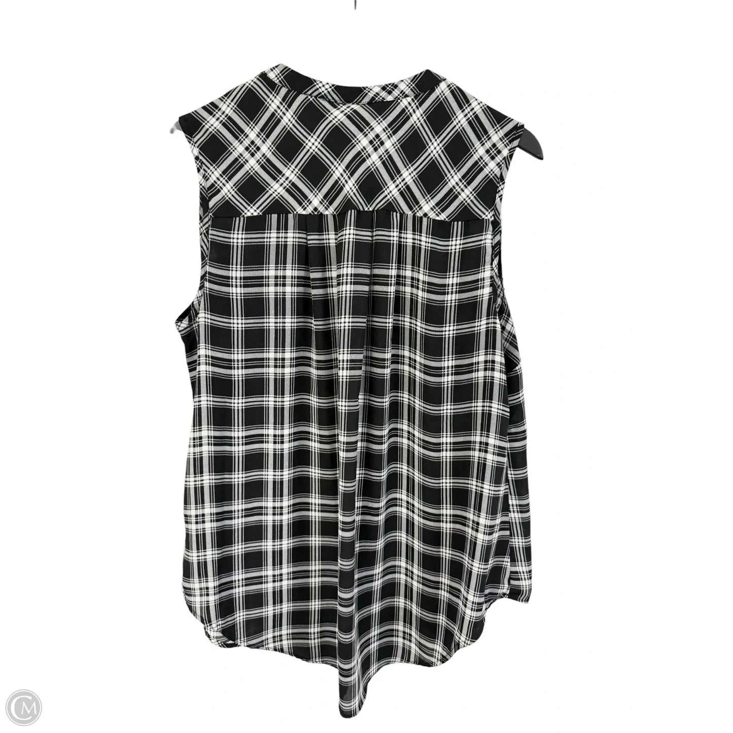Top Sleeveless By Torrid In Black & White, Size: 1x