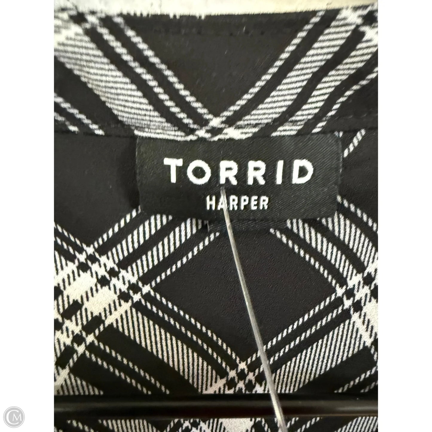 Top Sleeveless By Torrid In Black & White, Size: 1x