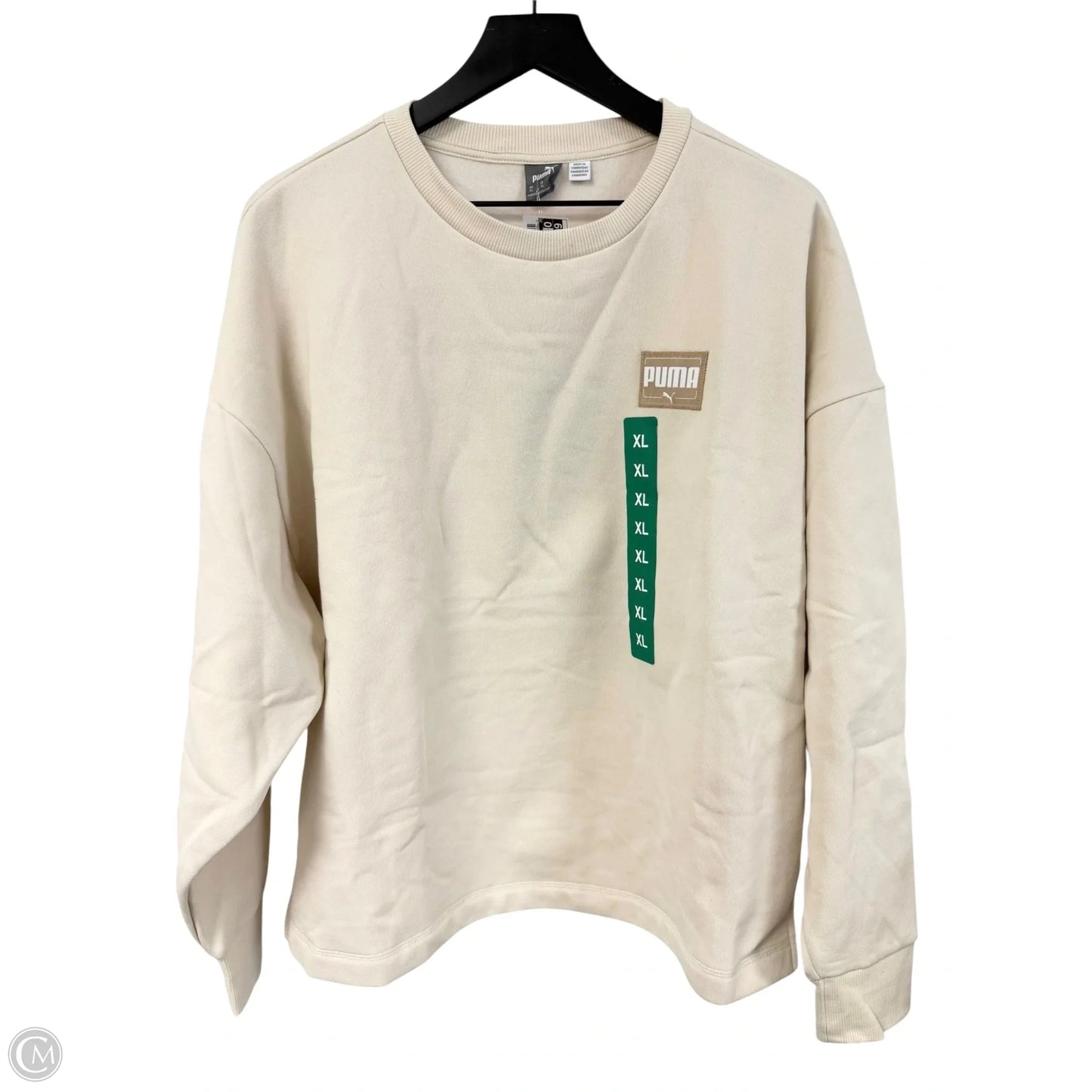 Sweatshirt Crewneck By Puma In Cream, Size: Xl