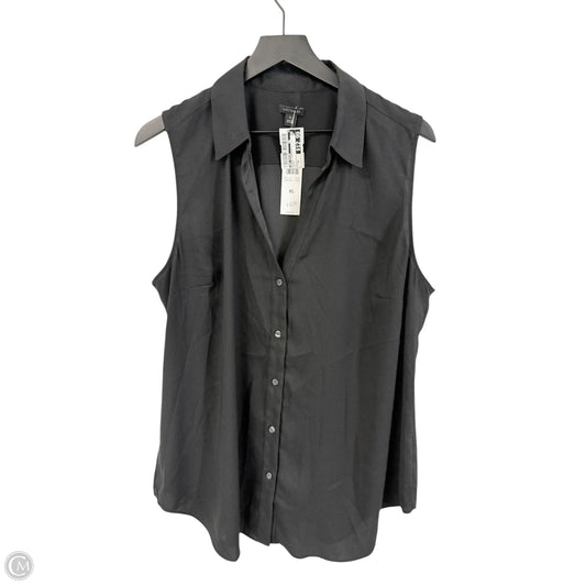 Blouse Sleeveless By Ann Taylor In Black, Size: Xl