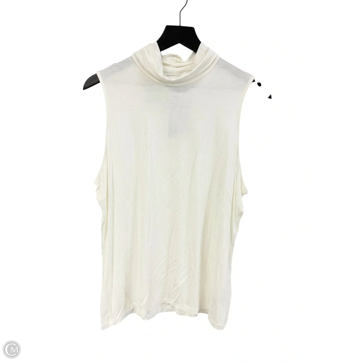 Top Sleeveless Basic By H&m In Ivory, Size: Xl