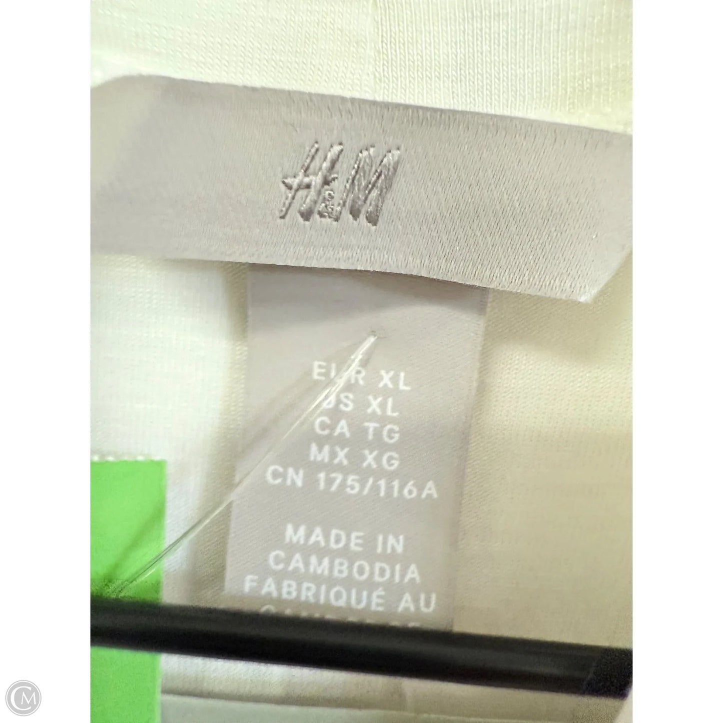 Top Sleeveless Basic By H&m In Ivory, Size: Xl