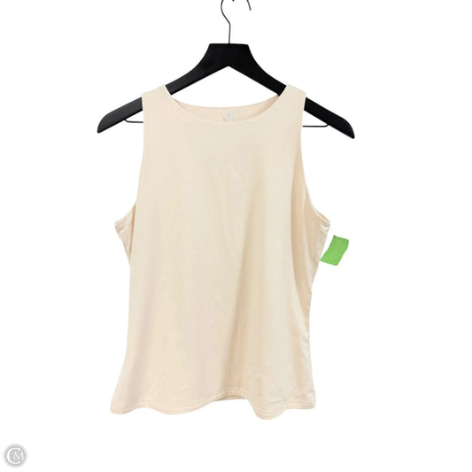 Top Sleeveless Basic By Clothes Mentor In Cream, Size: L