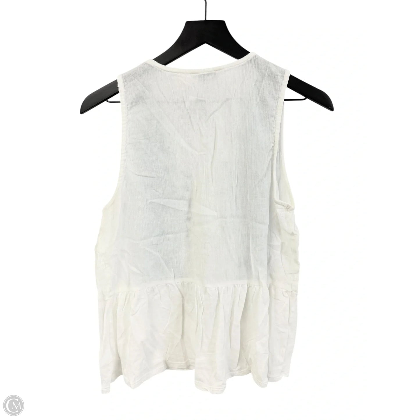Top Sleeveless By Lucky Brand In Blue & White, Size: L