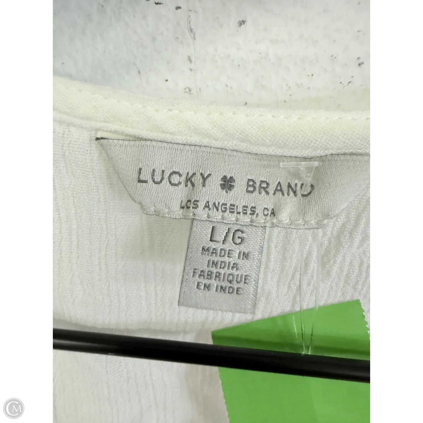 Top Sleeveless By Lucky Brand In Blue & White, Size: L