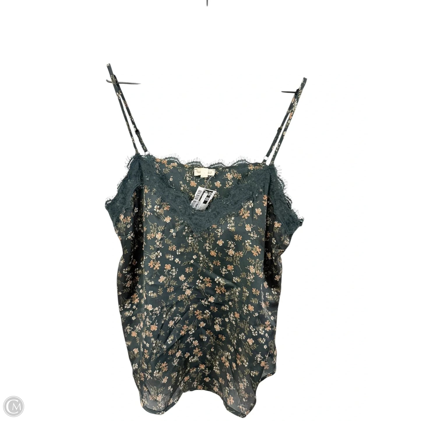 Top Sleeveless By Hem & Thread In Floral Print, Size: L
