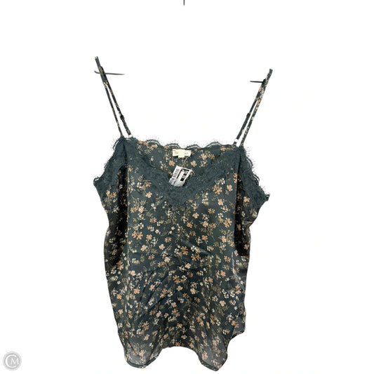 Top Sleeveless By Hem & Thread In Floral Print, Size: L