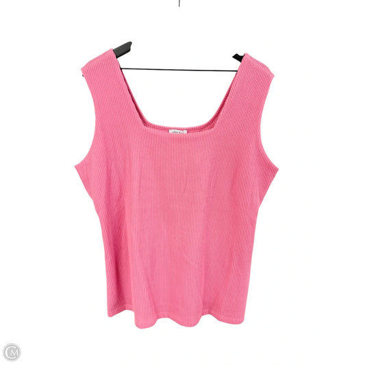 Top Sleeveless By White Birch In Pink, Size: 3x