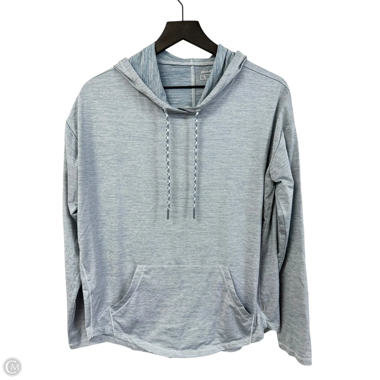 Athletic Top Long Sleeve Hoodie By Eddie Bauer In Blue, Size: S