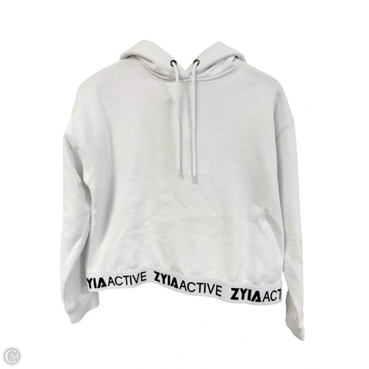 Sweatshirt Hoodie By Zyia In White, Size: S