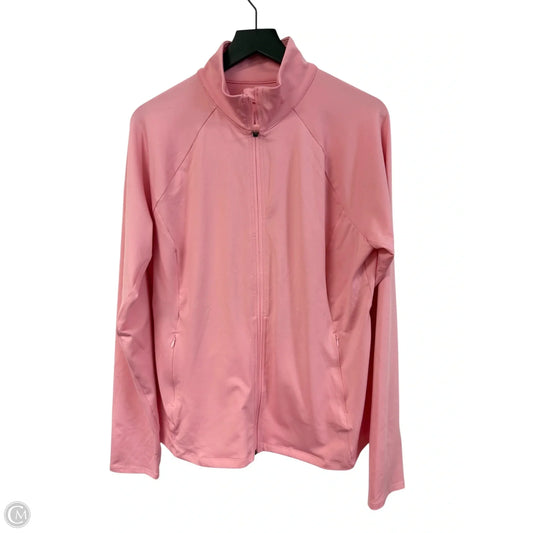 Athletic Jacket By Tek Gear In Pink, Size: Xl
