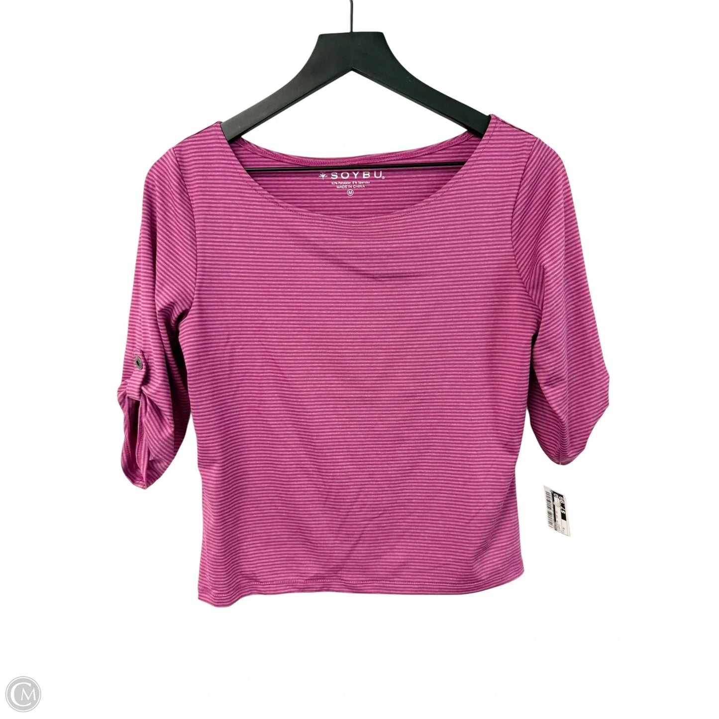 Athletic Top Short Sleeve By Soybu In Purple, Size: M