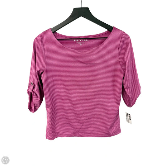 Athletic Top Short Sleeve By Soybu In Purple, Size: M