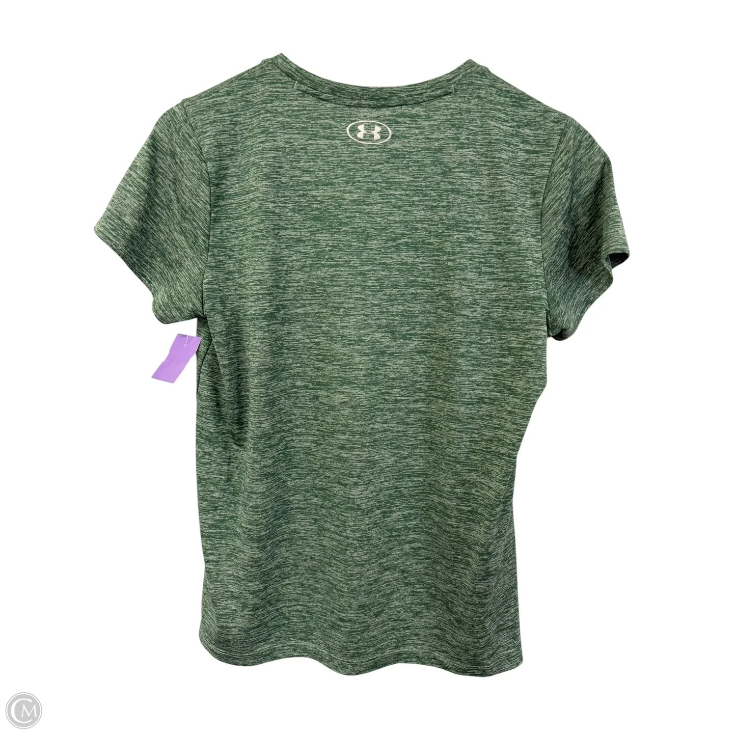 Athletic Top Short Sleeve By Under Armour In Green, Size: M