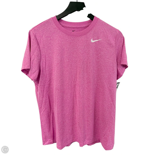Athletic Top Short Sleeve By Nike Apparel In Pink, Size: Xl