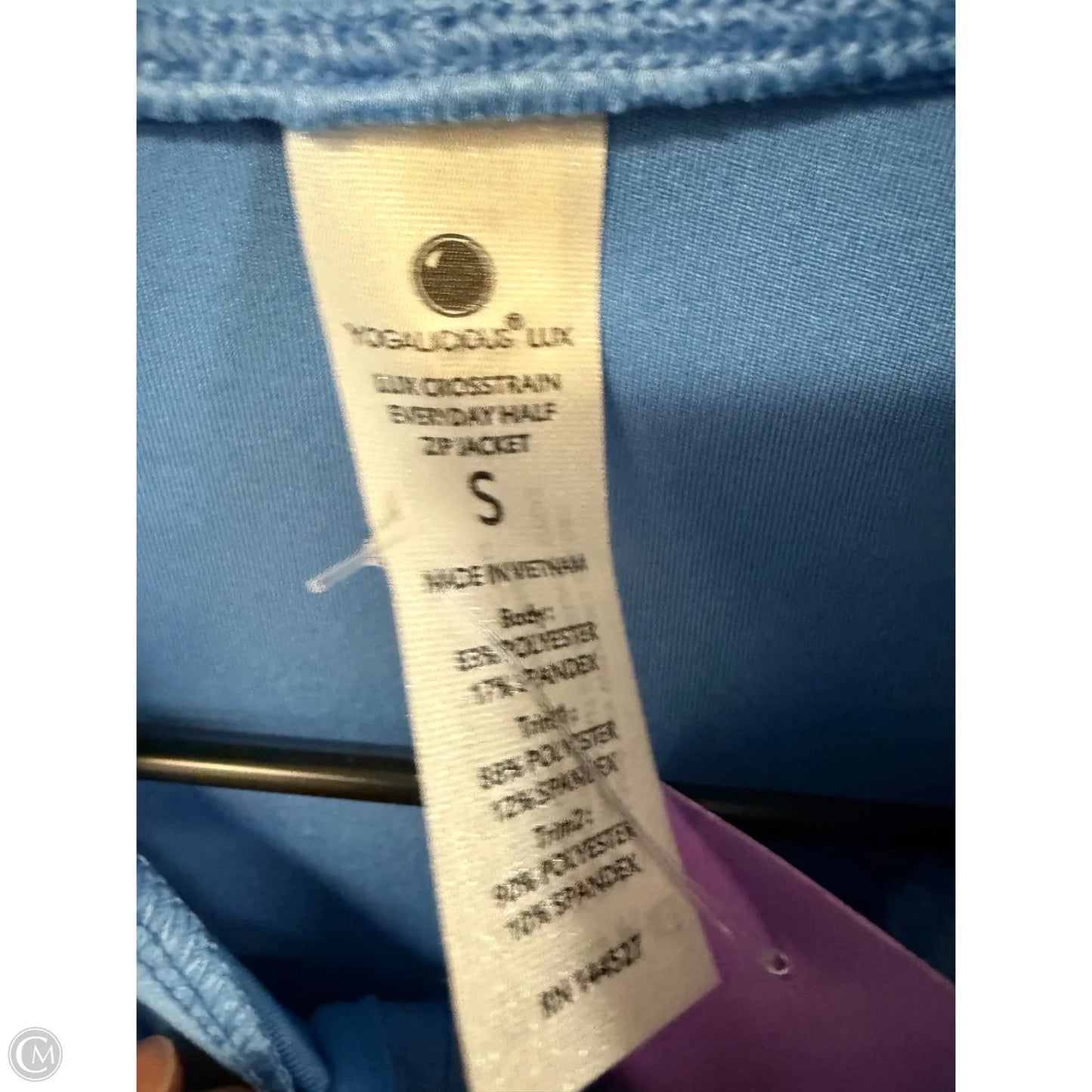 Athletic Jacket By Yogalicious In Blue, Size: S