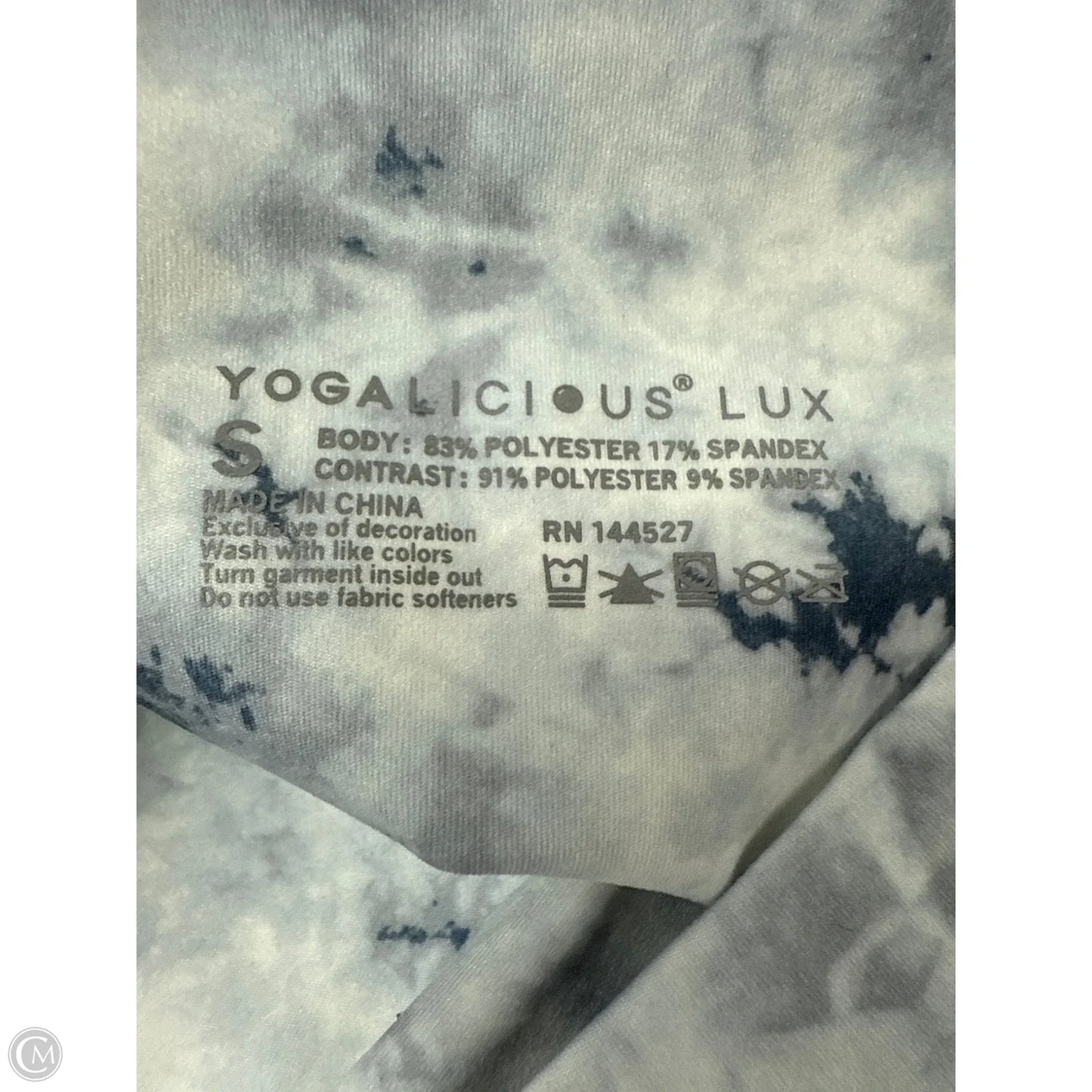 Athletic Shorts By Yogalicious In Blue & White, Size: S