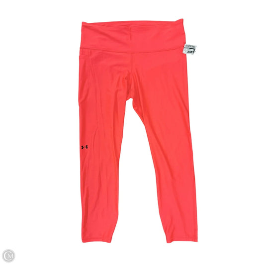 Athletic Leggings By Under Armour In Coral, Size: Xl