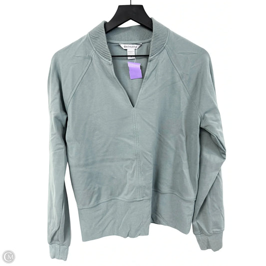 Athletic Top Long Sleeve Crewneck By Athleta In Green, Size: M