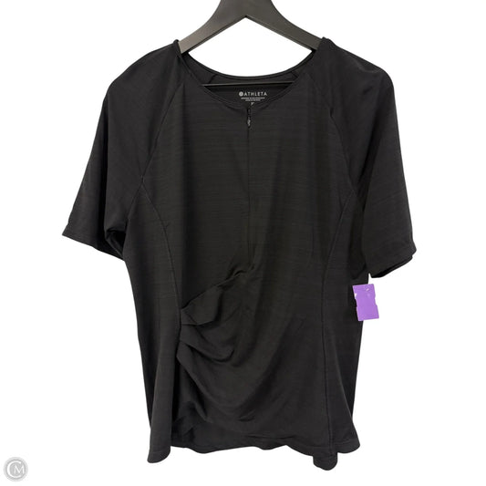 Athletic Top Long Sleeve Crewneck By Athleta In Black, Size: Xl