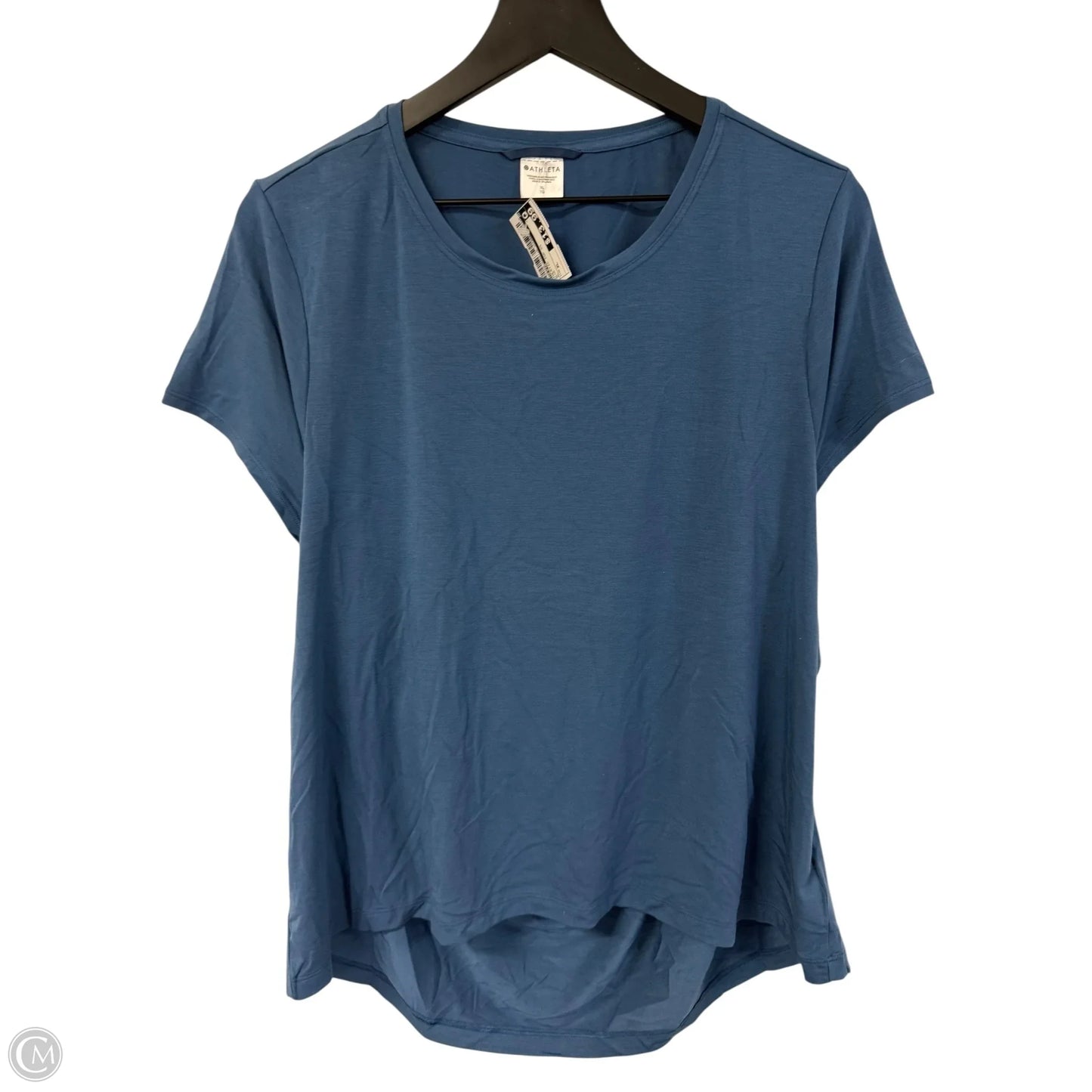 Athletic Top Short Sleeve By Athleta In Blue, Size: Xl