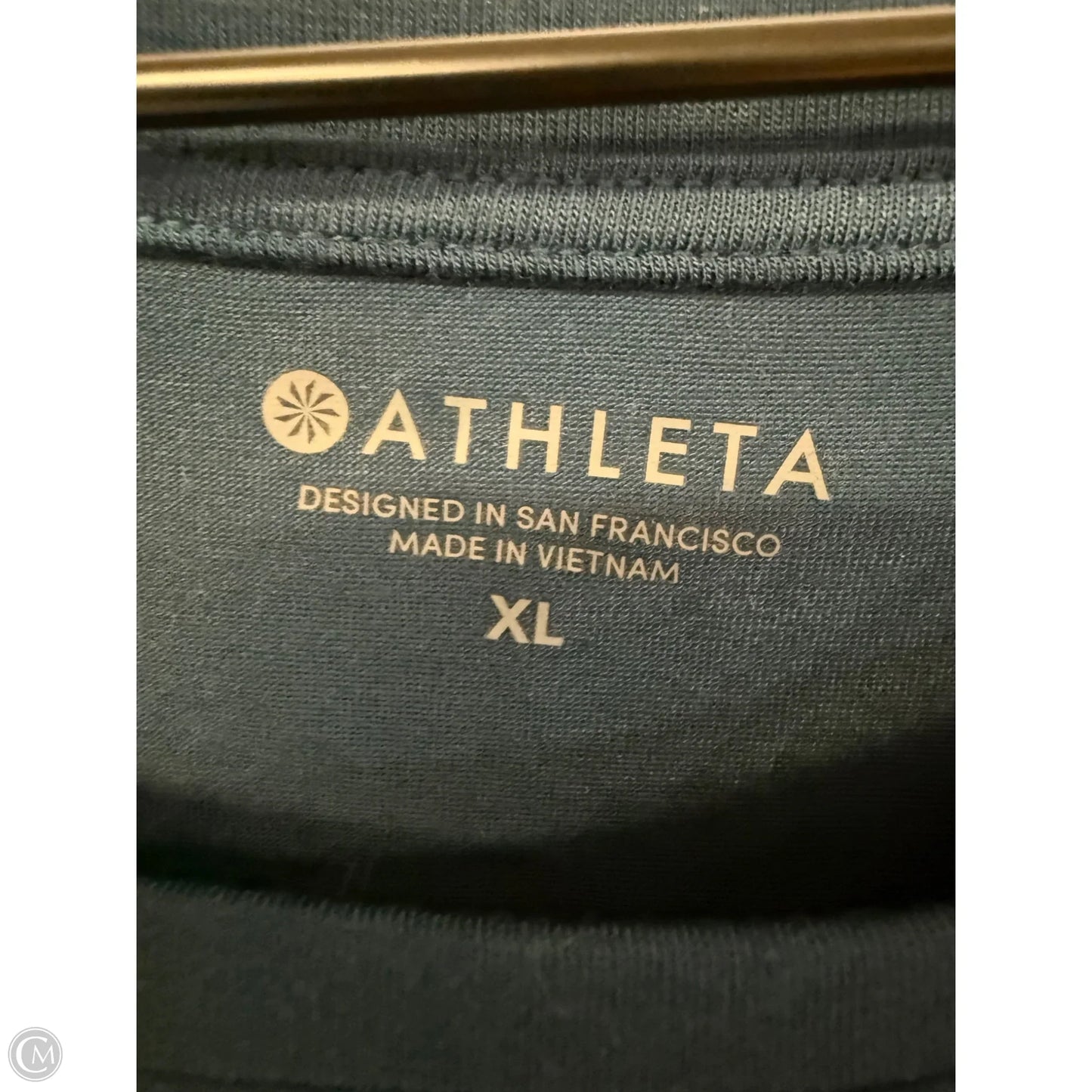 Athletic Top Short Sleeve By Athleta In Navy, Size: Xl