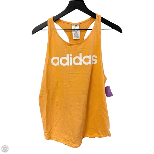 Top Sleeveless By Adidas In Orange, Size: L