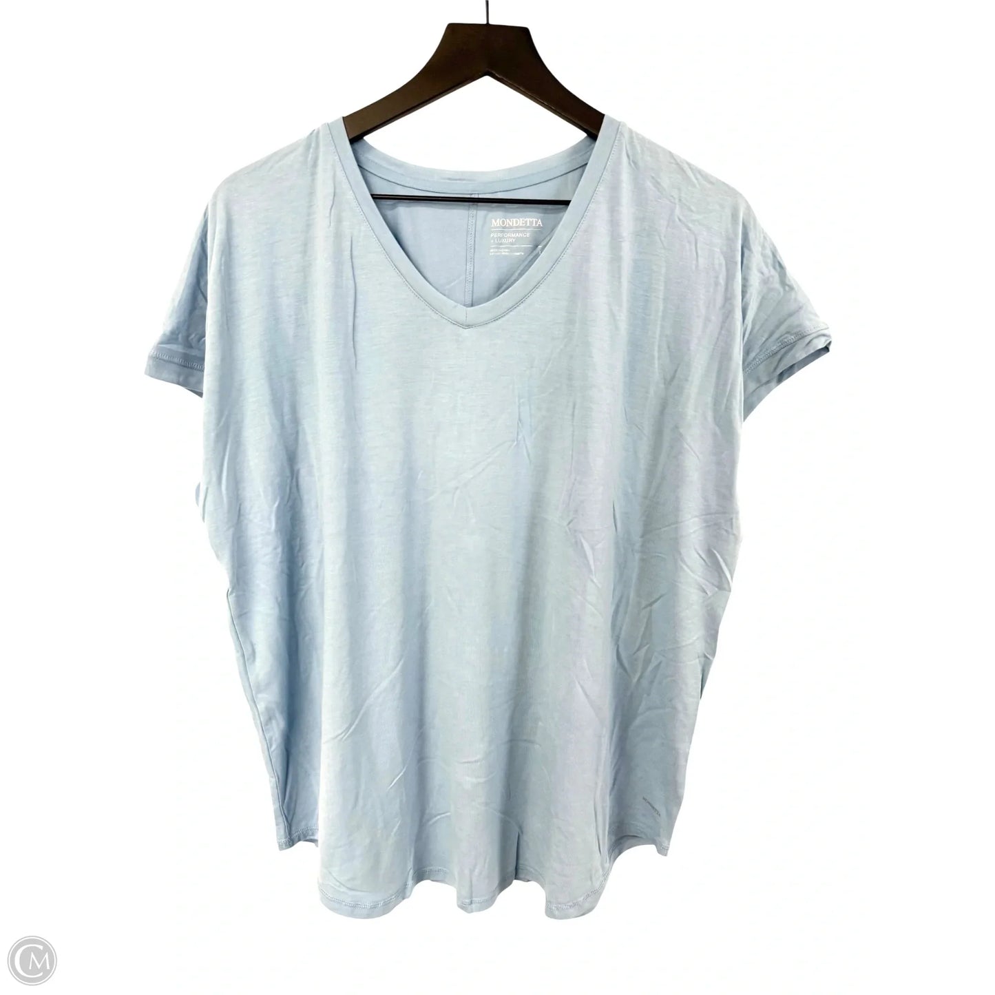 Athletic Top Short Sleeve By Mondetta In Blue, Size: Large