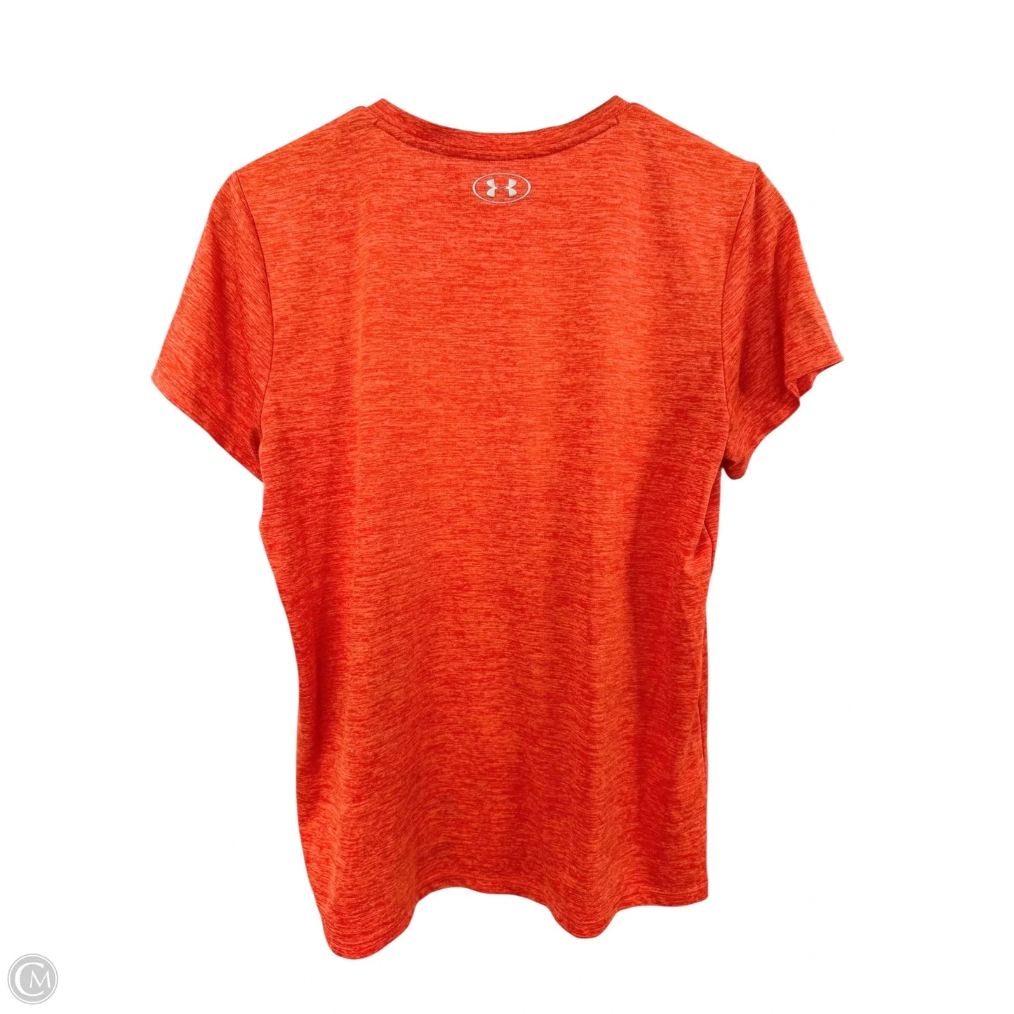 Athletic Top Short Sleeve By Under Armour In Orange, Size: L