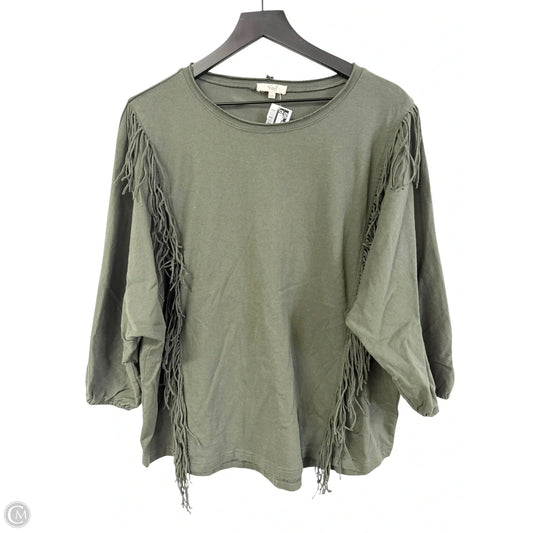 Top Short Sleeve By Easel In Green, Size: L