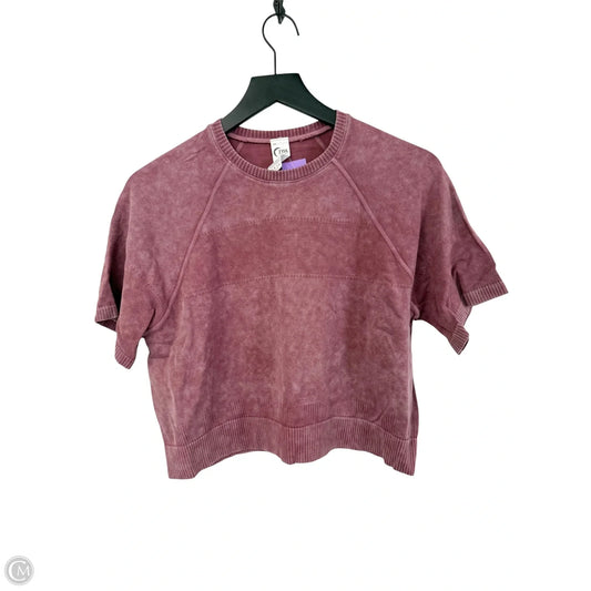 Athletic Top Short Sleeve By Zyia In Pink, Size: M