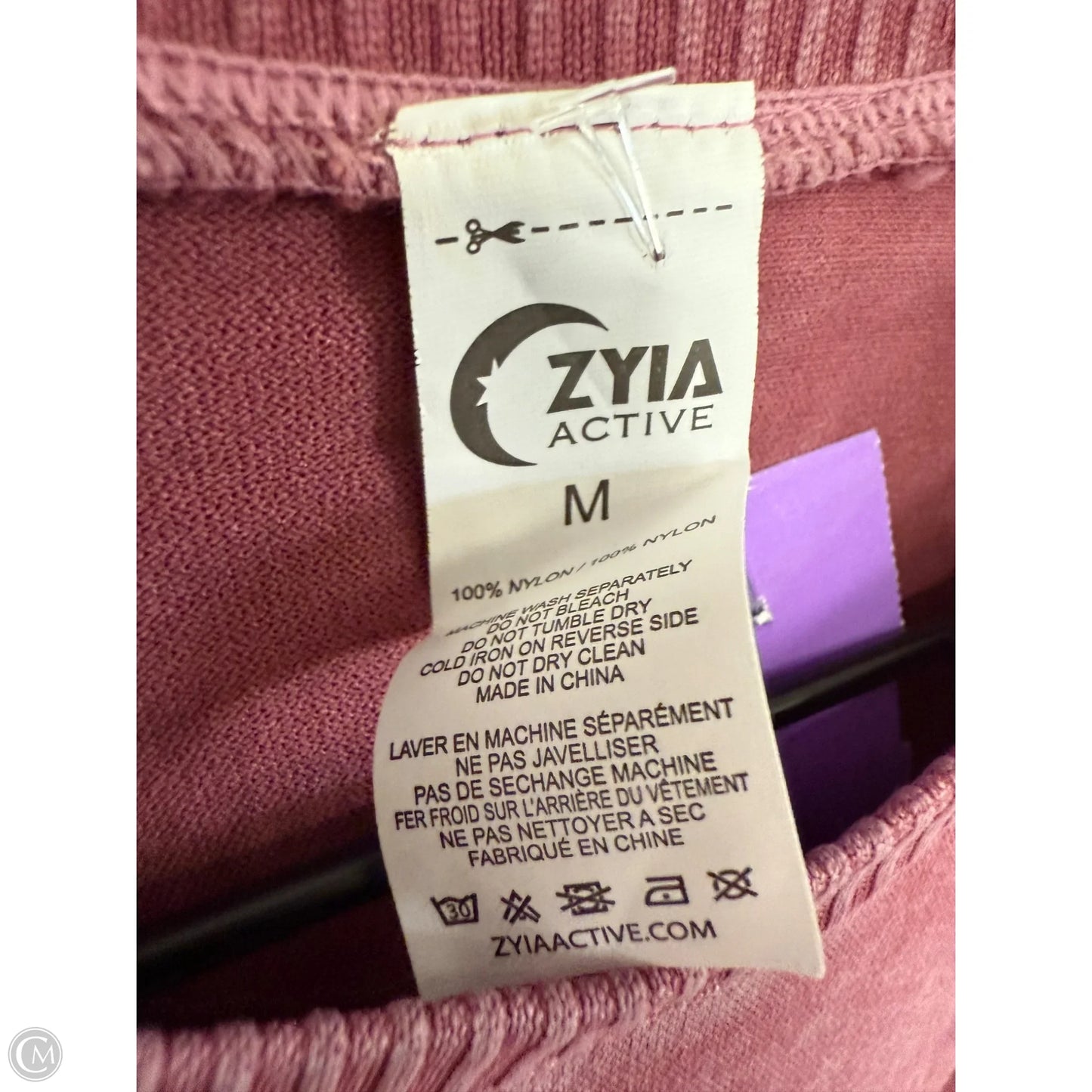 Athletic Top Short Sleeve By Zyia In Pink, Size: M