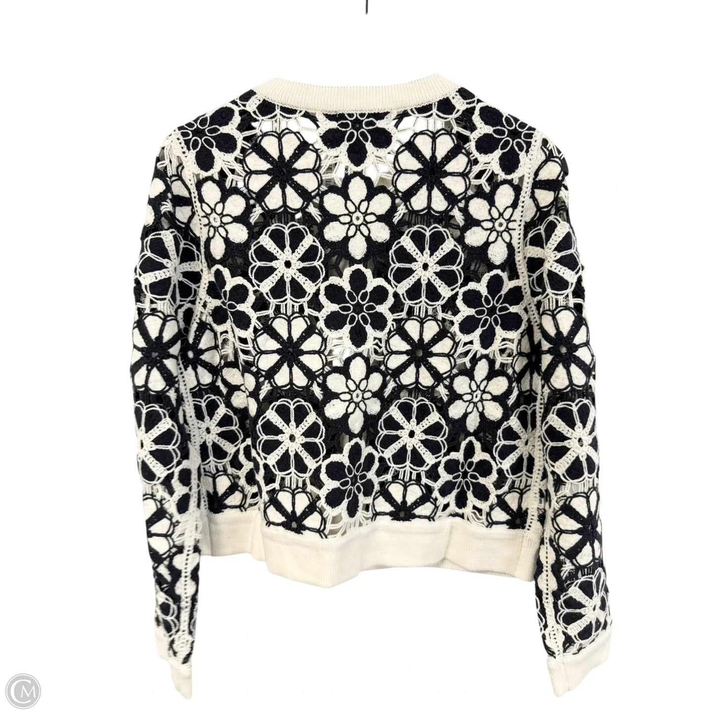 Cardigan By Liz Claiborne In Blue & White, Size: S