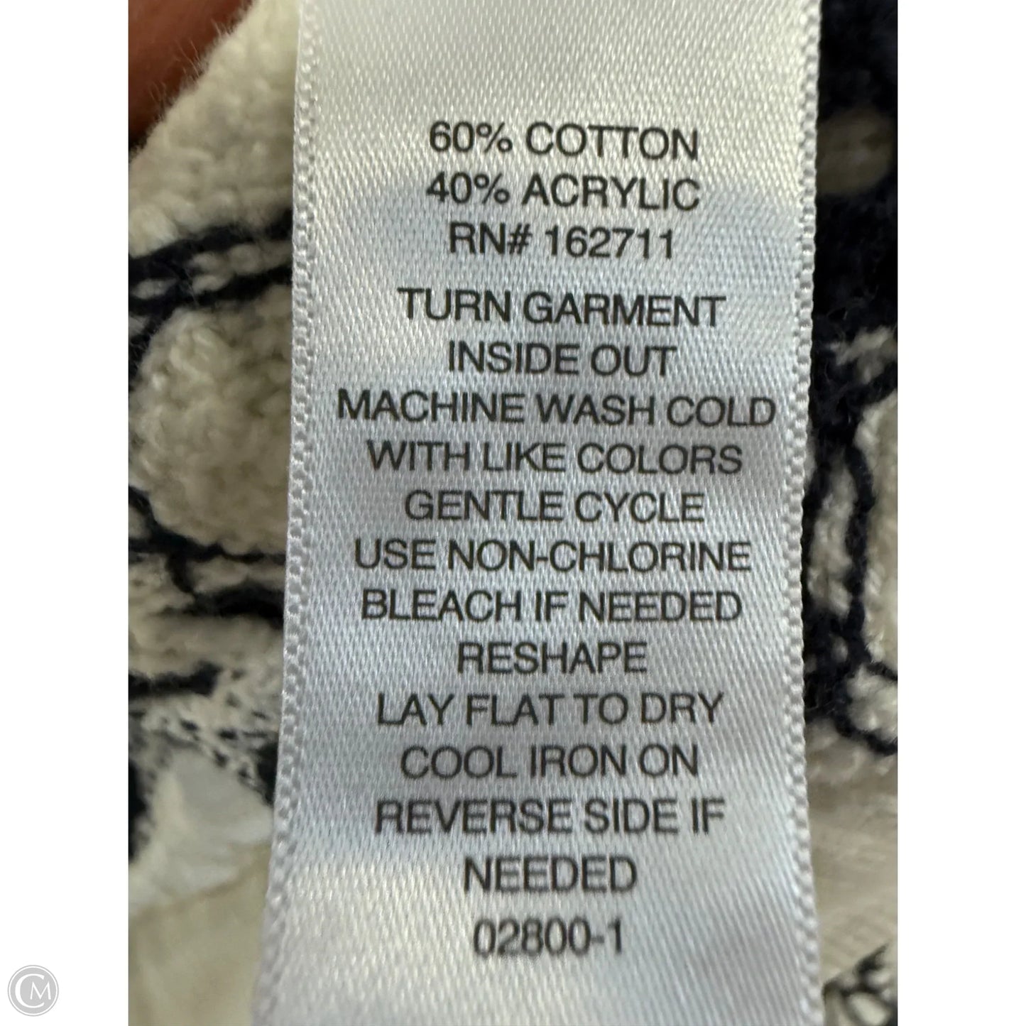 Cardigan By Liz Claiborne In Blue & White, Size: S