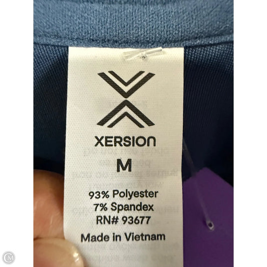 Athletic Top Long Sleeve Collar By Xersion In Blue, Size: M