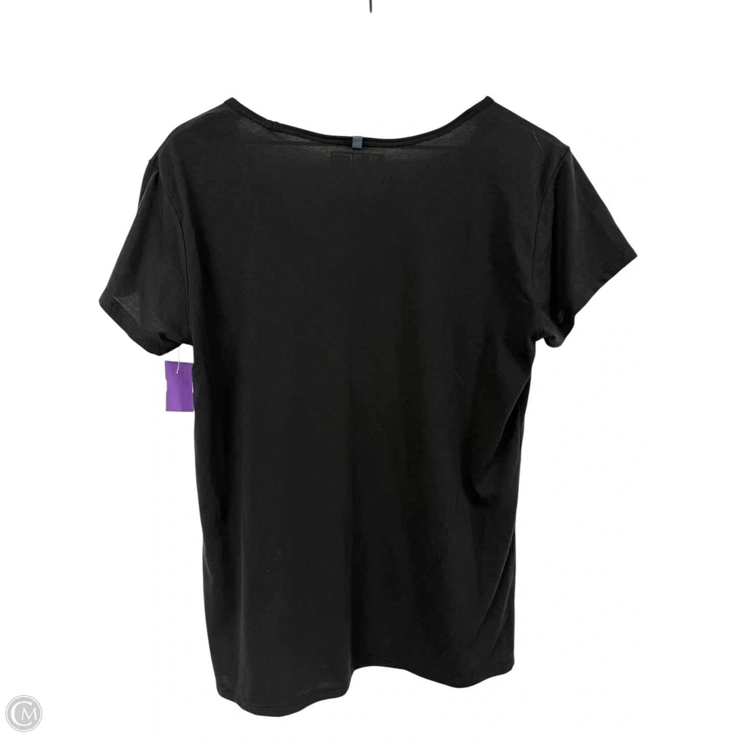 Athletic Top Short Sleeve By New Balance In Black, Size: L