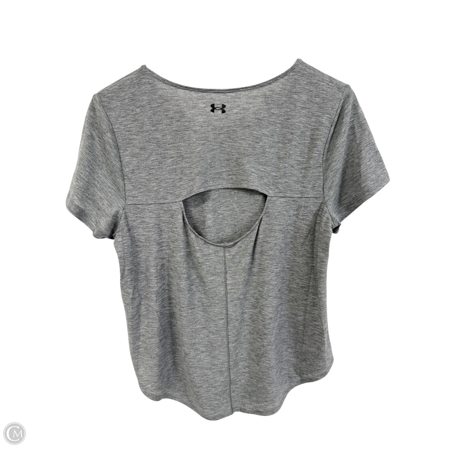 Athletic Top Short Sleeve By Under Armour In Grey, Size: M