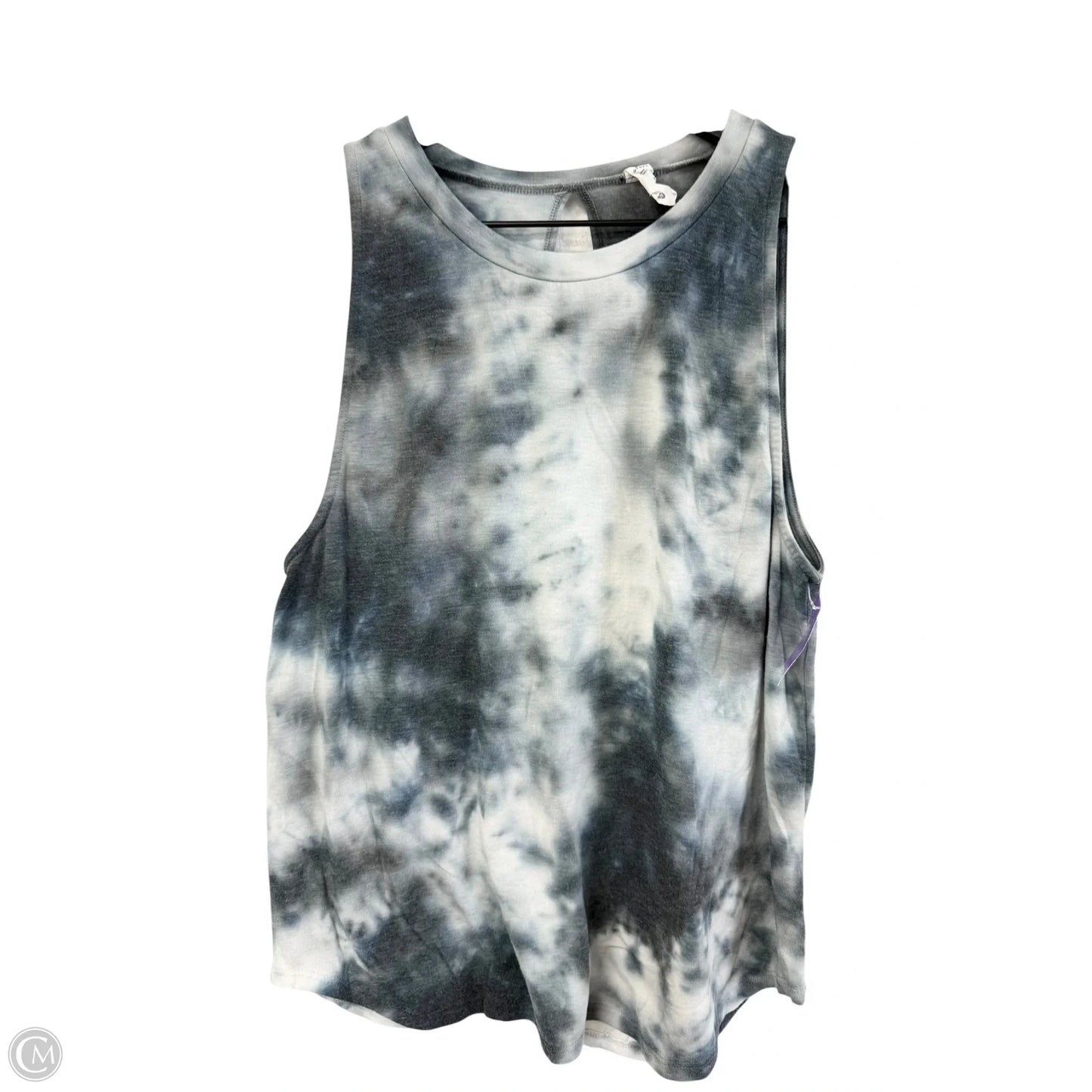Athletic Tank Top By Clothes Mentor In Grey & White, Size: S