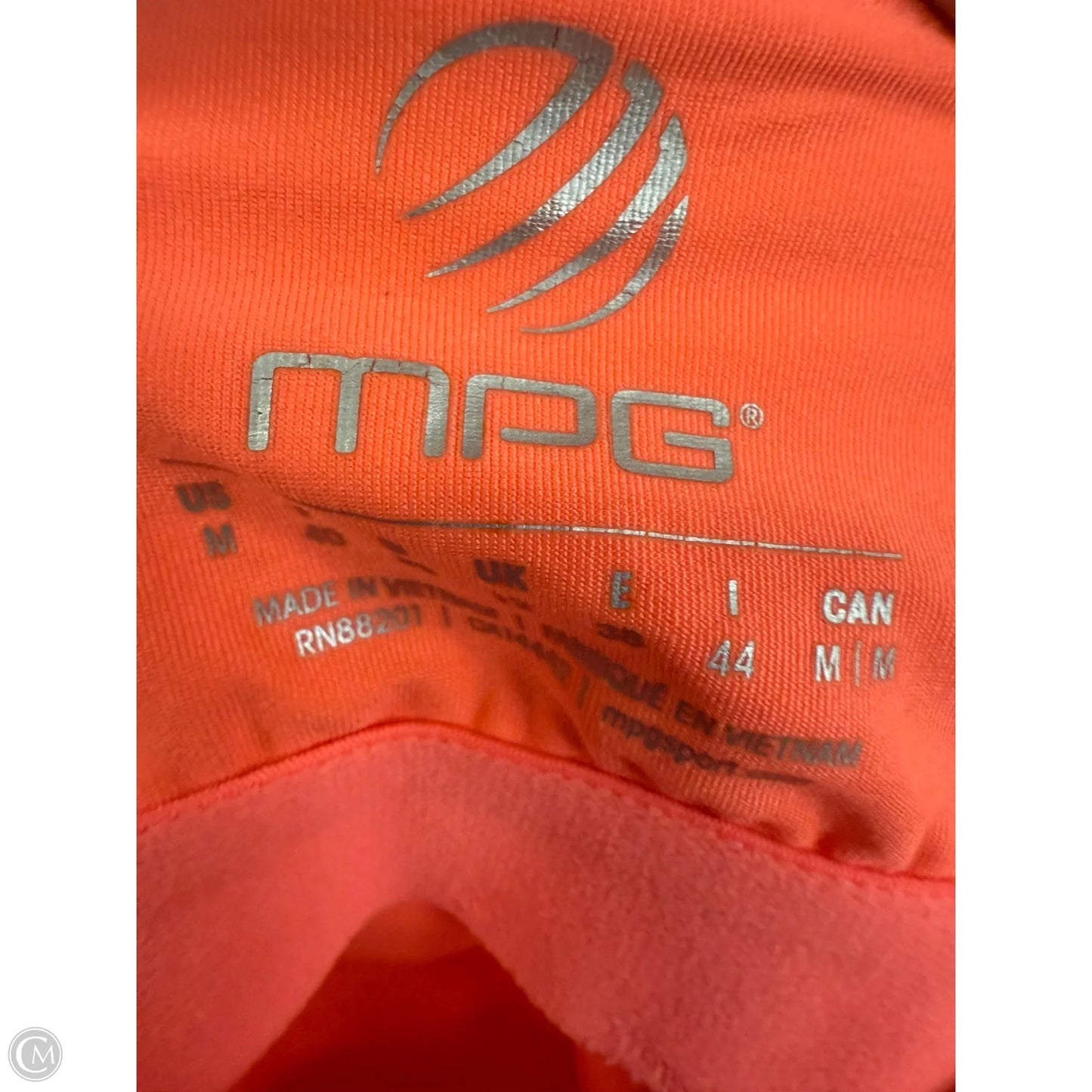 Athletic Tank Top By Mpg In Orange, Size: M