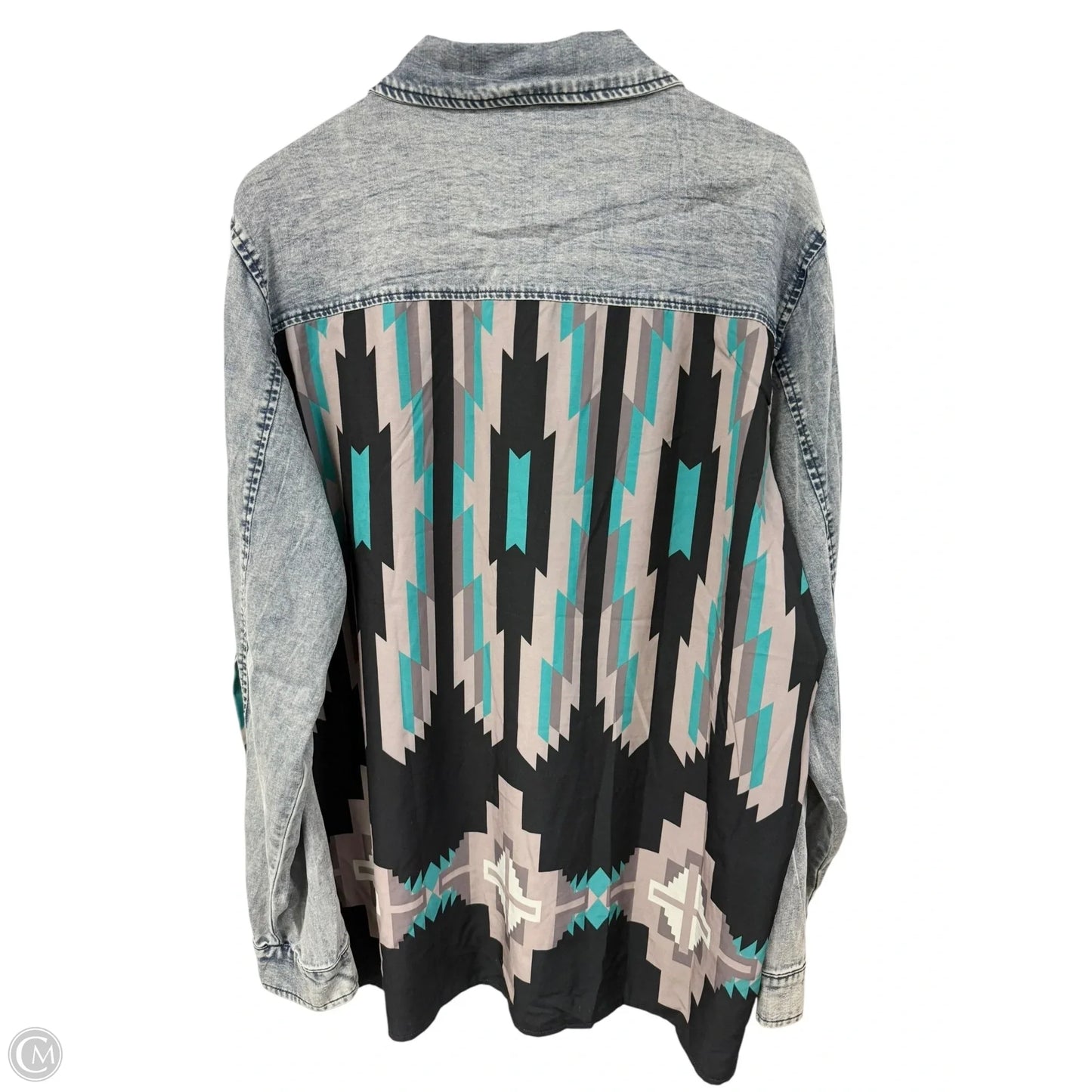 Blouse Long Sleeve By Cmc In Multi-colored, Size: 2x