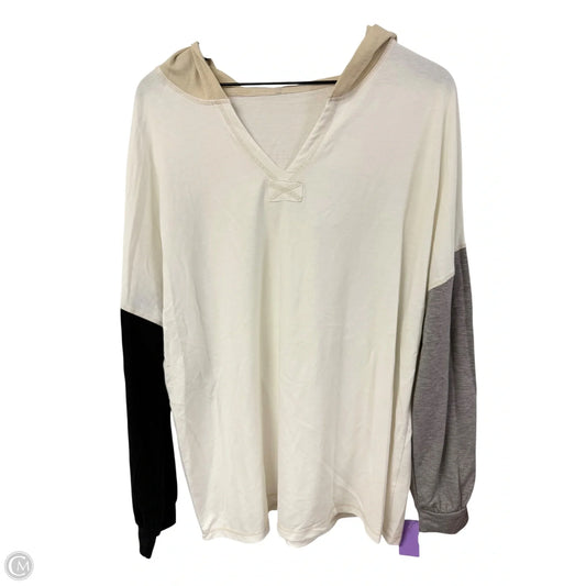 Top Long Sleeve By Cmf In Black & Cream, Size: 2x