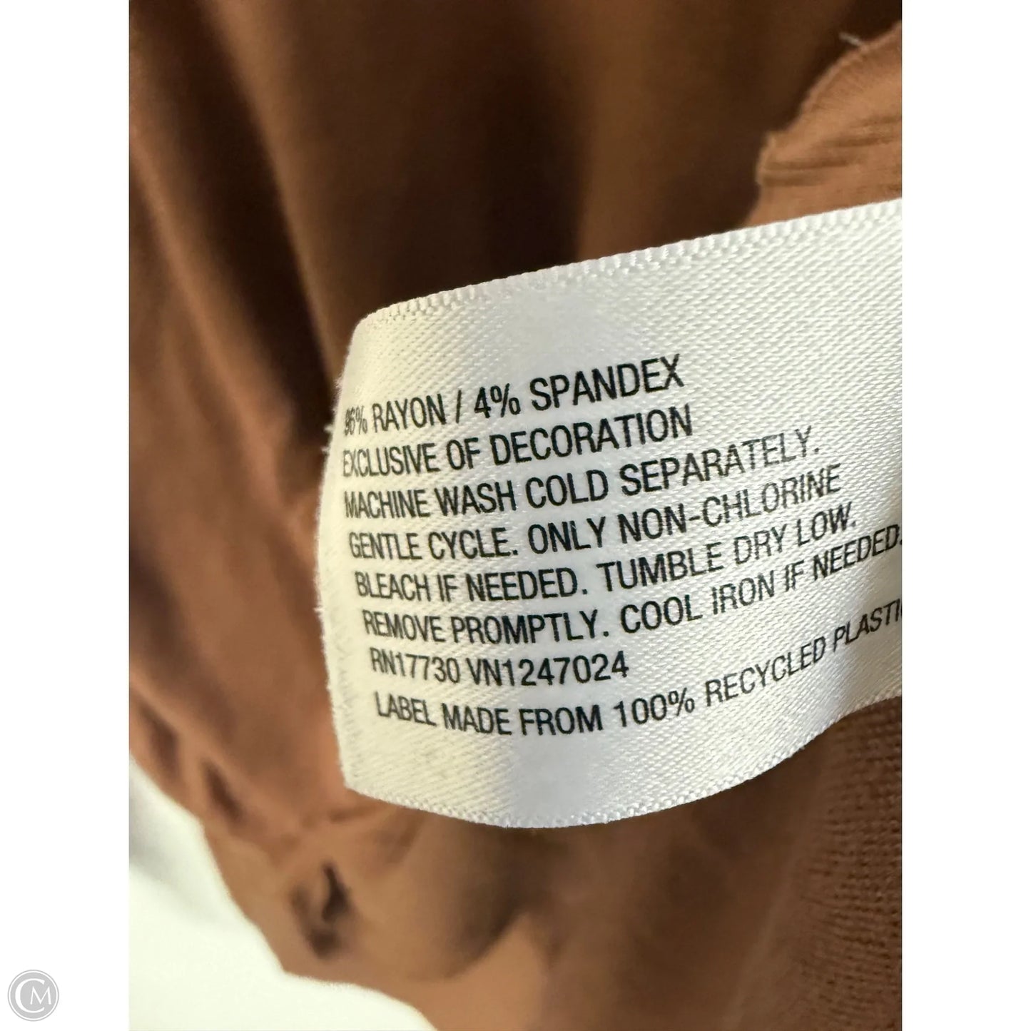 Athletic Top Long Sleeve Crewneck By Joy Lab In Brown, Size: Xl