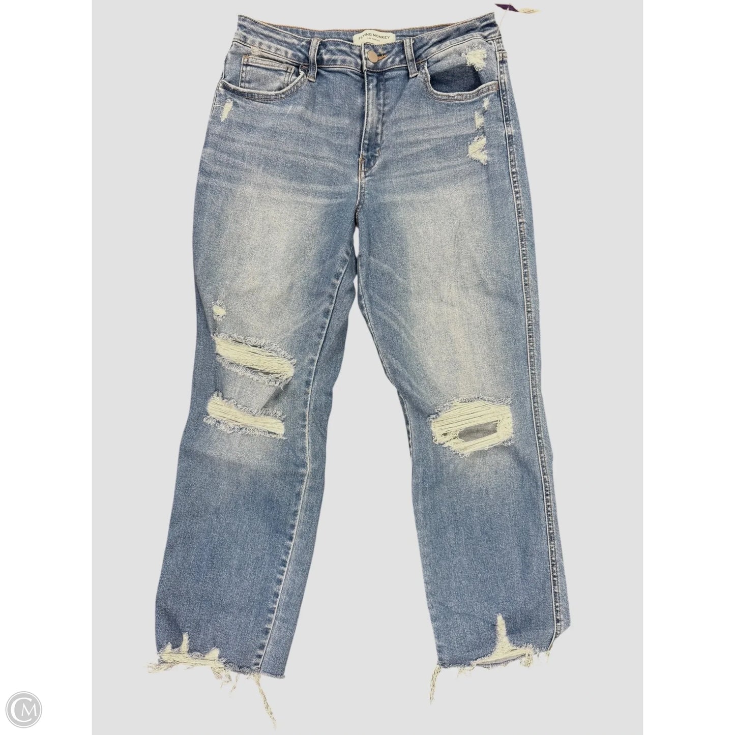 Jeans Cropped By Flying Monkey In Blue Denim, Size: 8